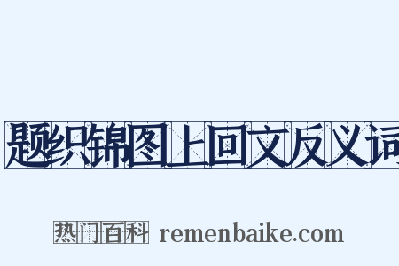 题织锦图上回文反义词是什么意思的图片